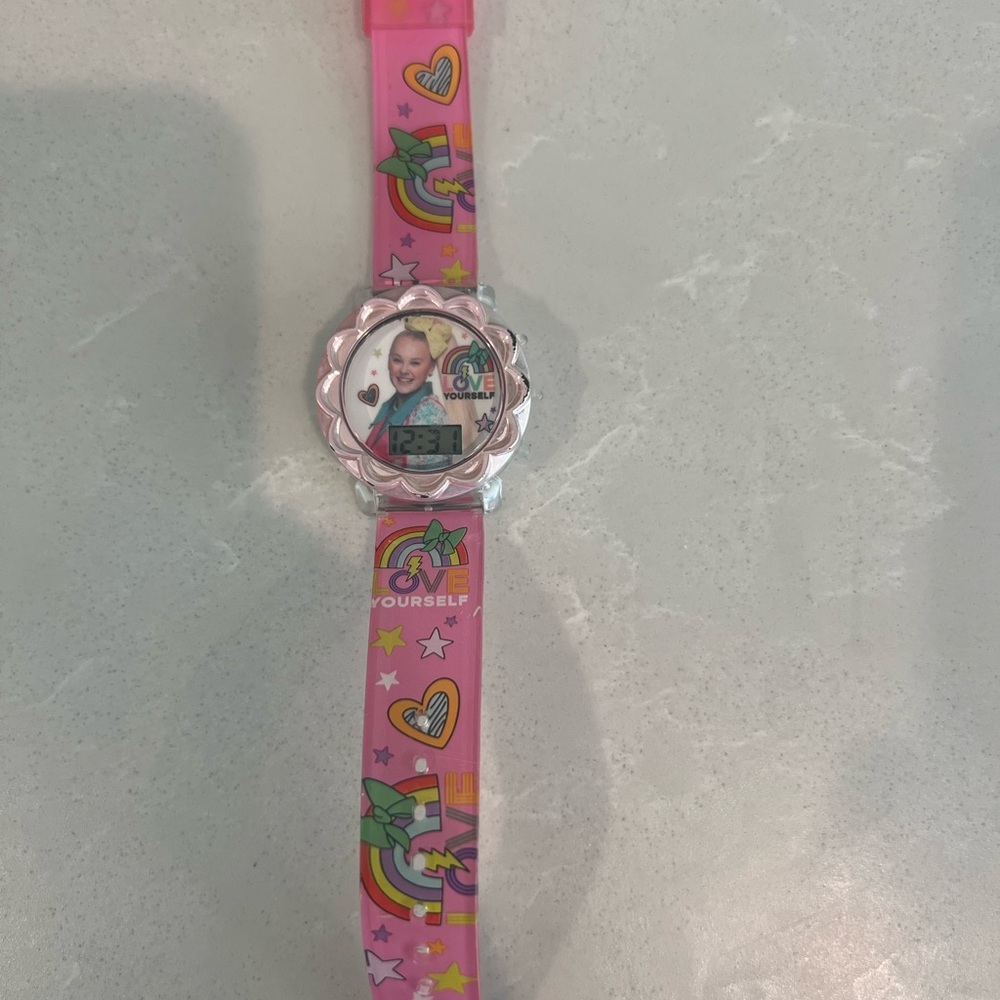Kids Nickelodeon Jojo Siwa Unisex LCD Watch with Light-up Case